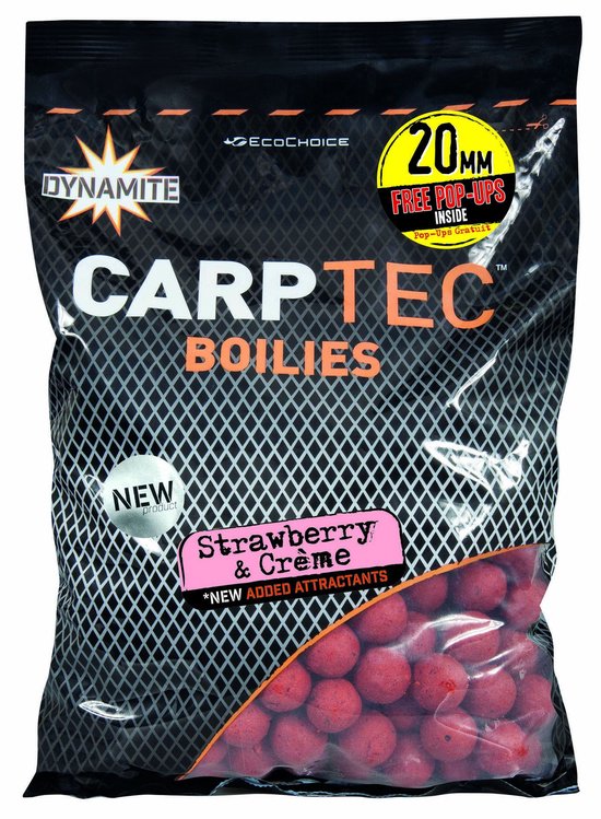Carp Spirit Carptec Boilies - 1.8kg 15mm Strawberry & Creme van Carp Spirit — afbeelding 2
