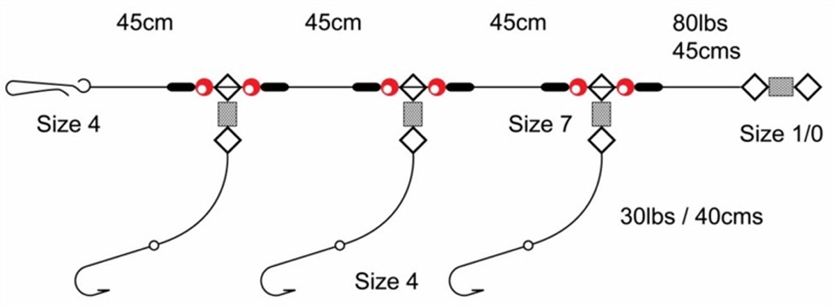 Tronixpro 3 Hook Flapper Sea Rig #2