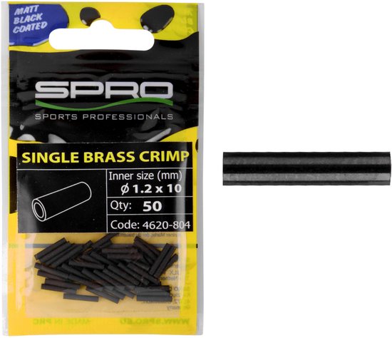Spro Matt Black Single Brass Crimp - 0.8 mm van Spro — afbeelding 5