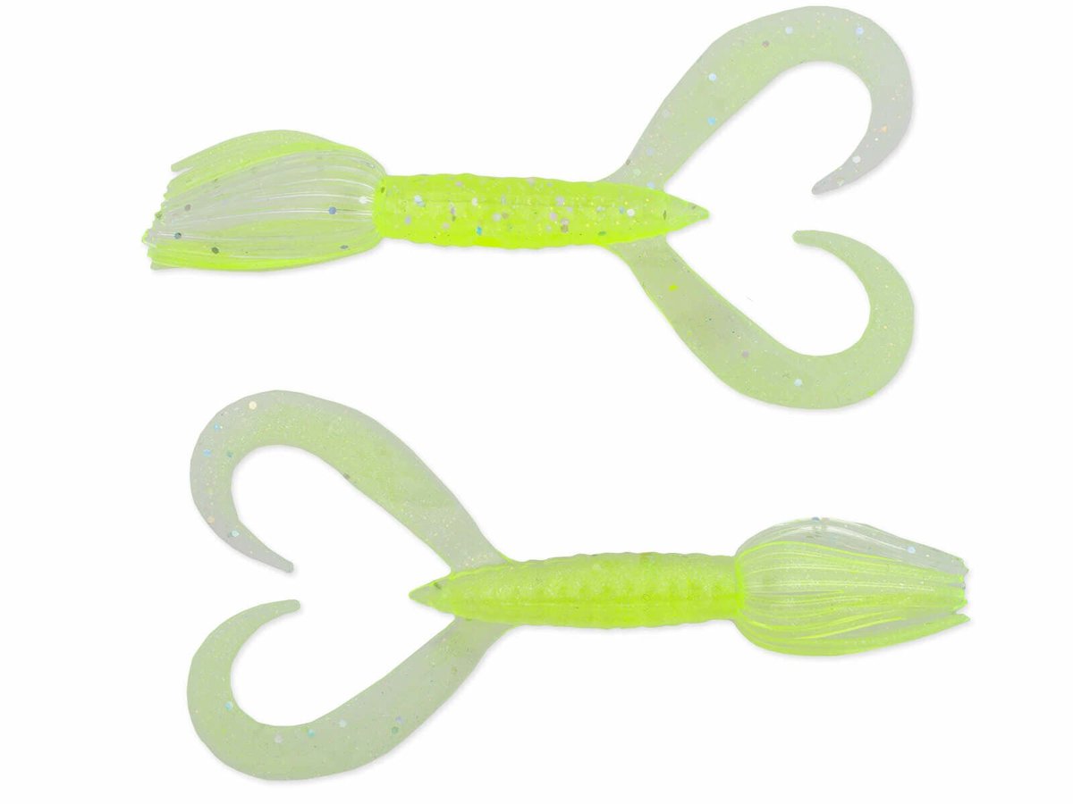 Keitech Little Spider 3 Inch Chartreuse Shad 7.5cm Chartreuse Shad