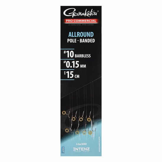 Gamakatsu Allround Pole Banded Barbless Onderlijnen H14 0.14mm 15cm van Gamakatsu — afbeelding 5
