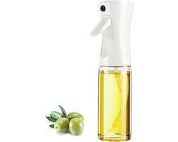 Flow Goods Olijfolie Sprayer – Wit – Olie Spray - Navulbaar Olie Glas – 200 ML – Cooking Spray - BBQ Accesoires – Airfryer