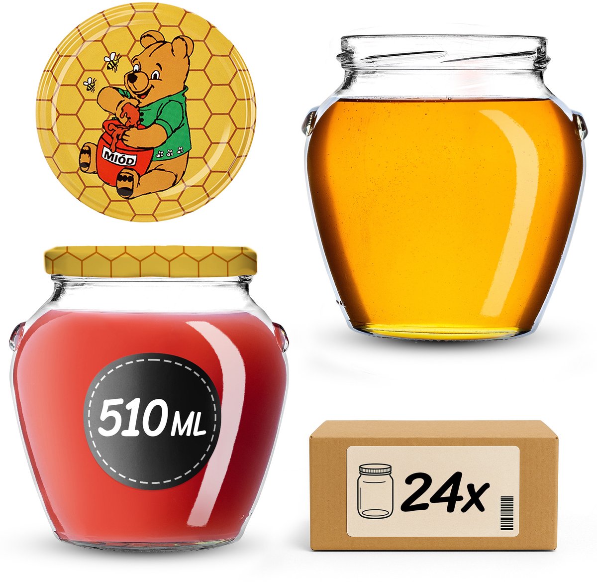 KADAX Inmaakpotten 510 ml fi82 Winnie de Poeh 24 stuks
