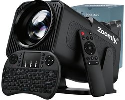 Zoomly® Pro MAX Beamer 2026 – Mini Beamer – Smart Projector – Full HD 1080p – Supports 4K – Android 13 – Valentijn cadeautje – iOS & Android – 10.000 Lumen – Incl. Smart Remote