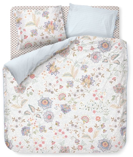 Pip Studio Mumbai Morning dekbedovertrek - Eenpersoons - 140 x 200/220 cm - Licht blauw