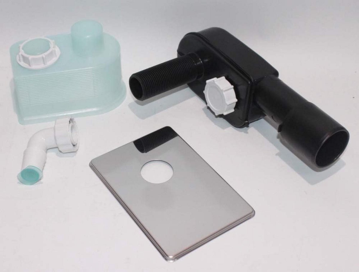 Inbouw Sifon DN40/DN50 voor Wasmachine en Vaatwasser - Apparaatsifon met Reinigingsmogelijkheid