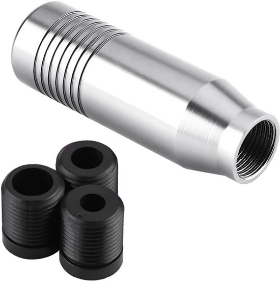 Versnellingspook Auto - Handzwengel Knop - Handmatige Transmissie - Universele Montage - 85mm Hoog - Zilver — afbeelding 2