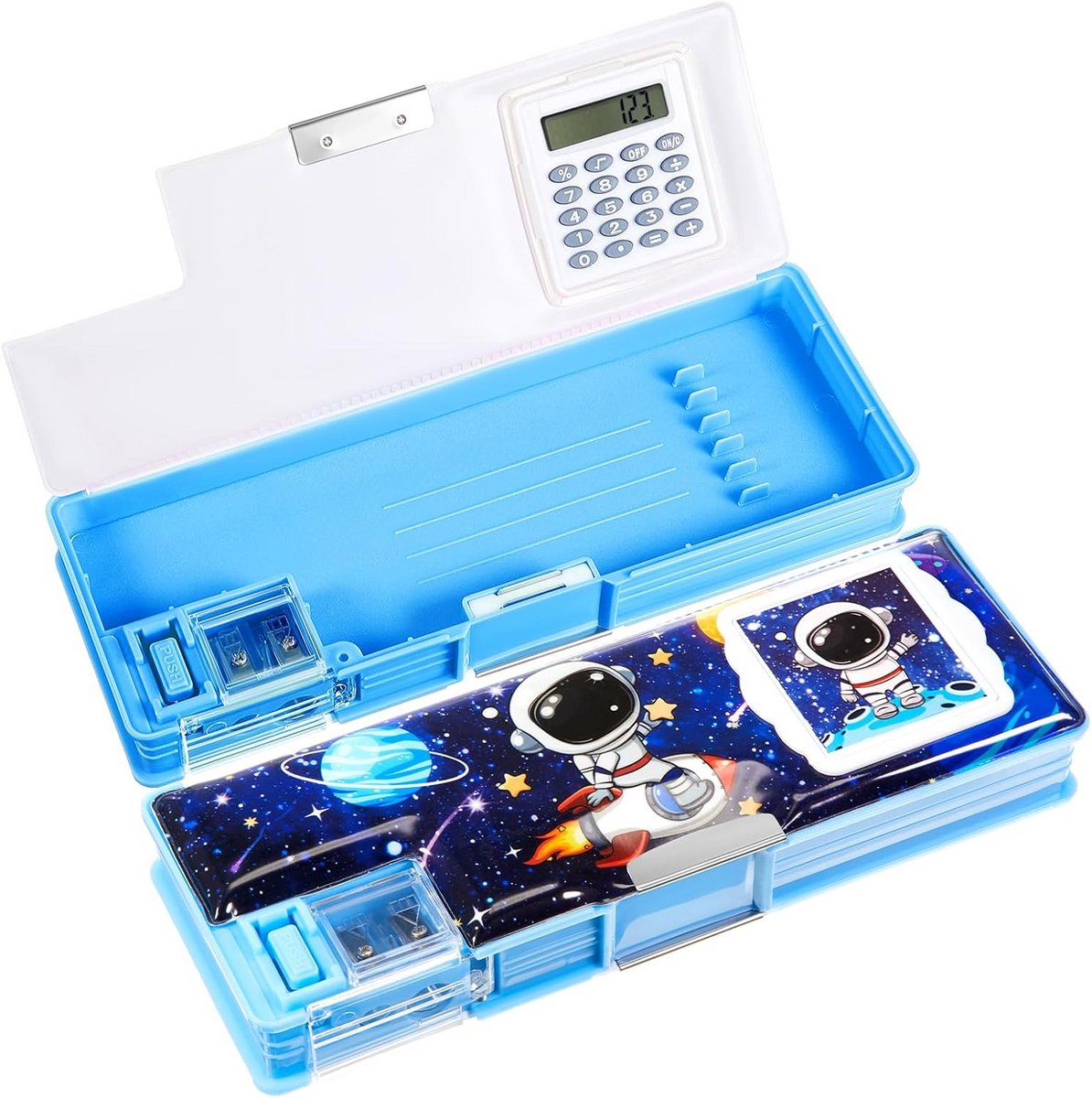Multifunctioneel Pennenhouder Meisjes met Rekenmachine en Puntenslijper - School Etui