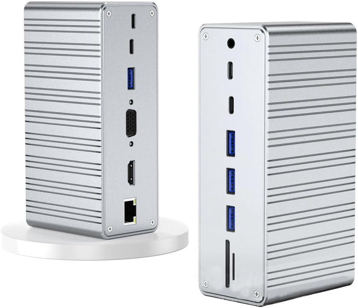 Veelzijdige 13-in-1 USB-C Hub met 4K HDMI, VGA, 100W PD Opladen en Gigabit Ethernet