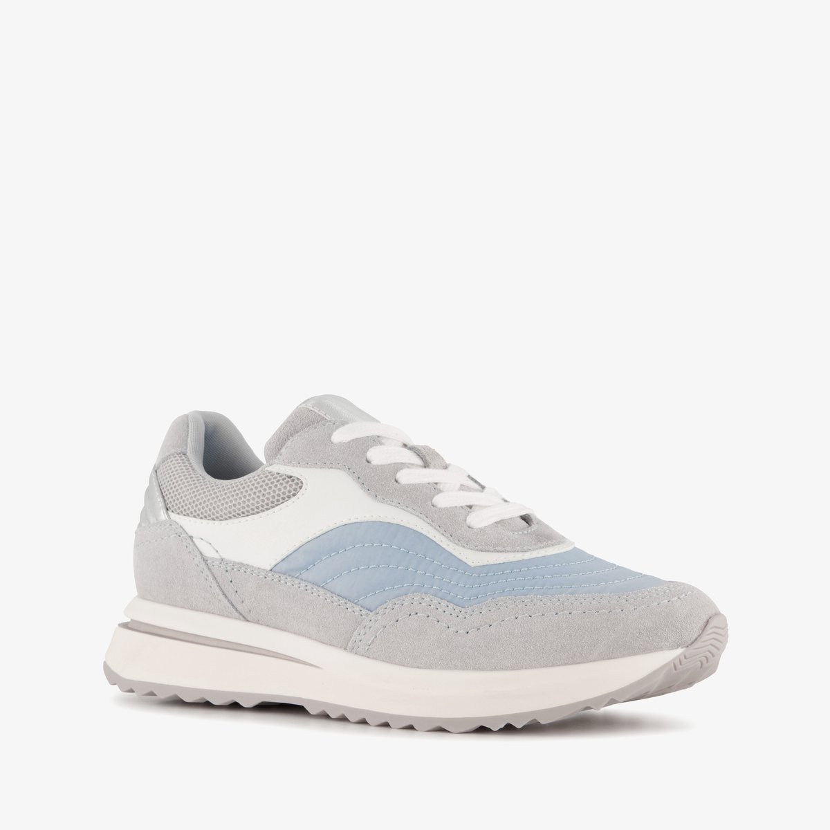Harper suède dames sneakers blauw - Maat 36 - Echt leer - Uitneembare zool
