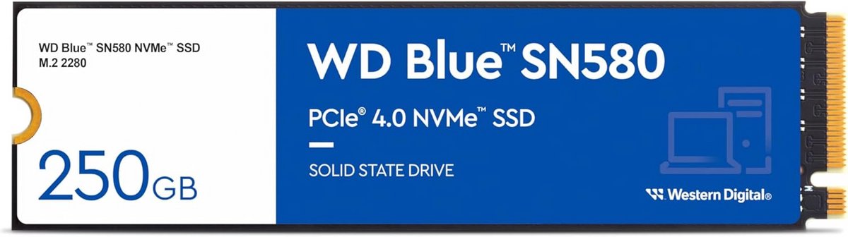 Snelle Interne SSD 500GB M.2 NVMe PCIe Gen3 tot 2400 MB/s