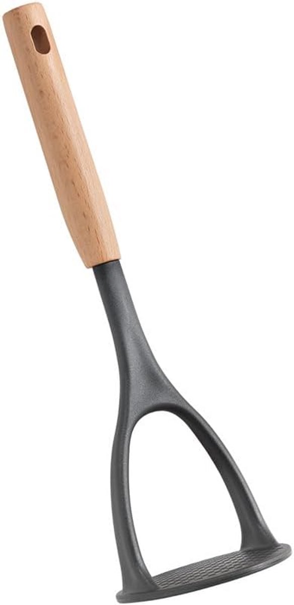 Robuuste Aardappelstamper met Ergonomische Houten Handgreep - Keukenhulp