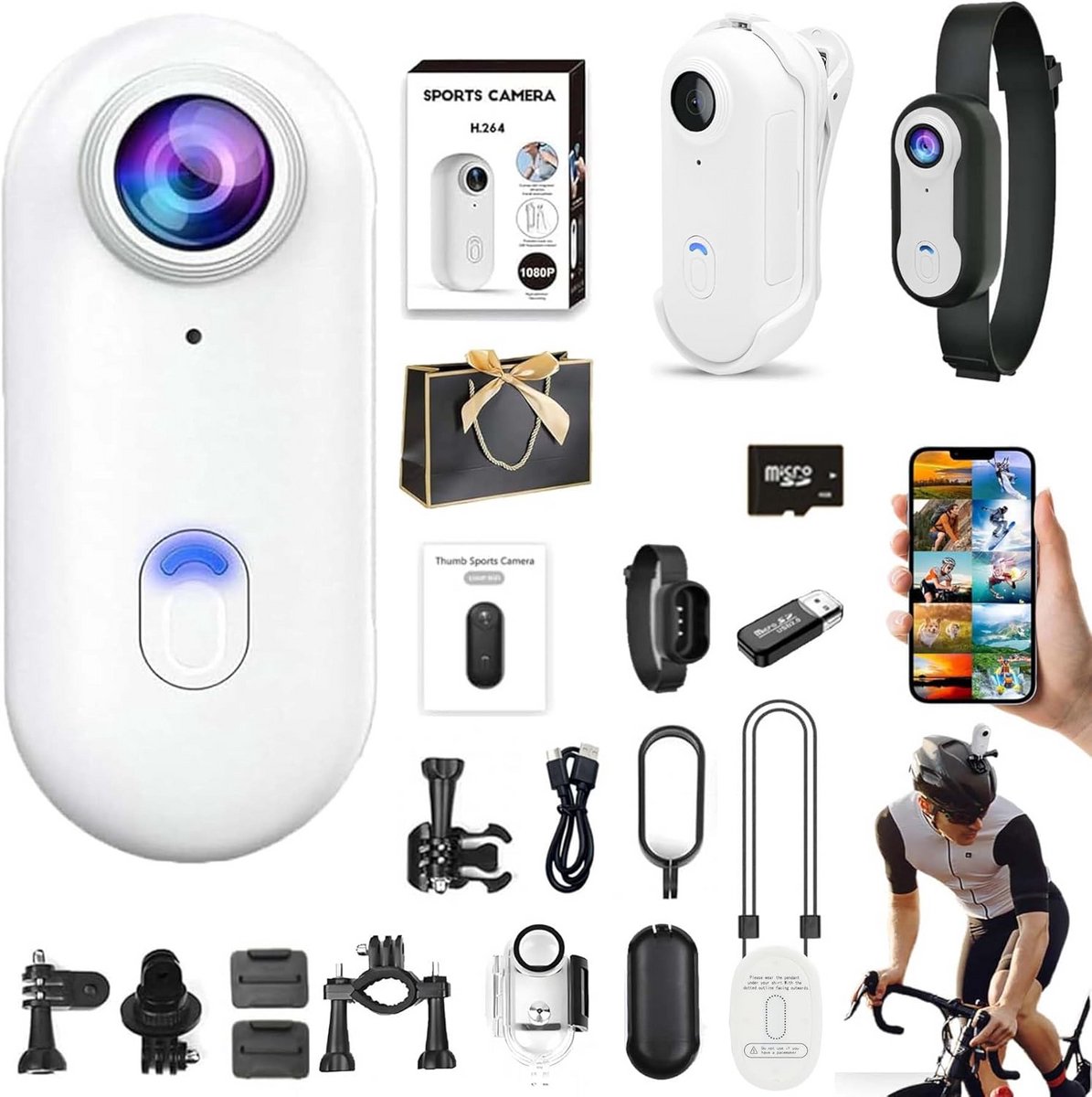 Draagbare 4K Lichaamscamera met 360° Clip en Magneetbevestiging