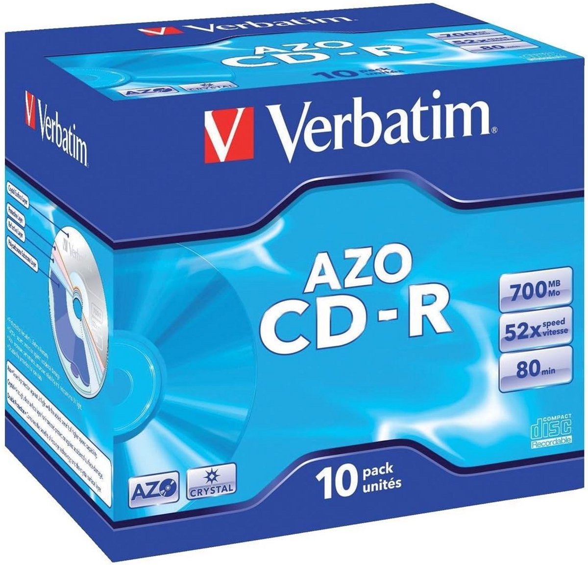 CD Recordable Lege Schijven in Jewel Case Set van 10