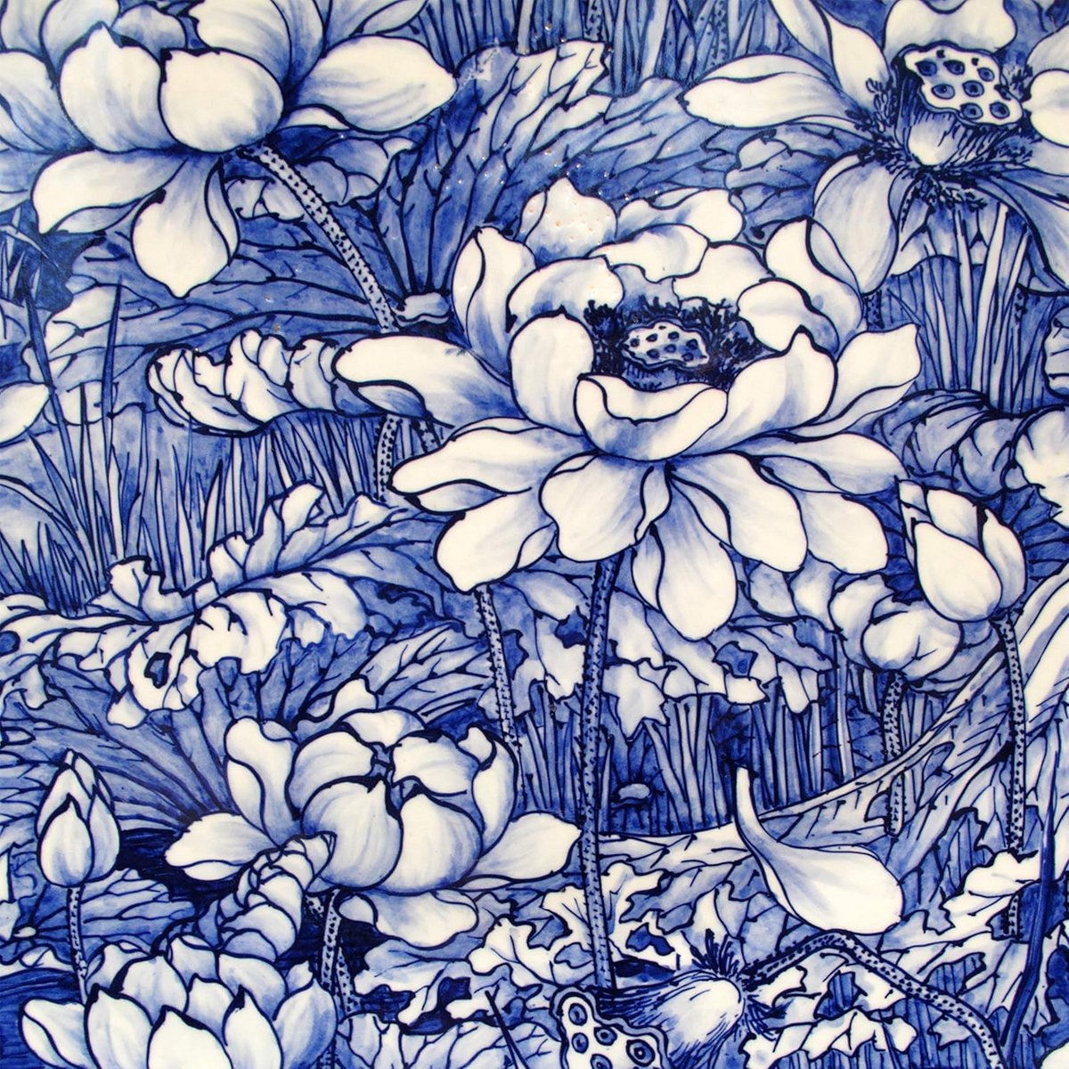 Set servetten met bloemenprint - 2x40 stuks 3-laags servetten