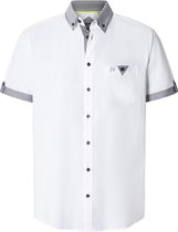 Jan Vanderstorm herren Overhemd Met Korte Mouwen - 55/56 - wit - Plus Size