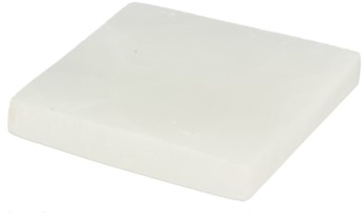 Ruben Robijn Seleniet oplaadsteen vierkant (7cm) Wit