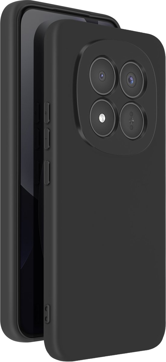 Avizar Soft-Touch Hoesje voor Redmi Note 15 Pro Plus 5G van Antislip Siliconen, Zwart