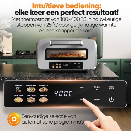 ProfiCook PO 1323 - Pizza Oven Elektrisch 100 / 400°C - met Pizzasteen — afbeelding 5