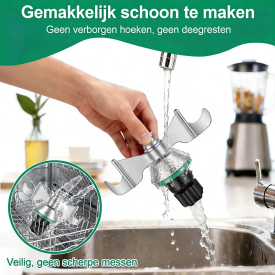 Mixmes Geschikt voor Vorwerk Thermomix TM5, TM6 en TM7 - Vervangend Roestvrijstalen Teigmesser - Keukenmachine Accessoires - Reserveonderdeel van Merkloos — afbeelding 5