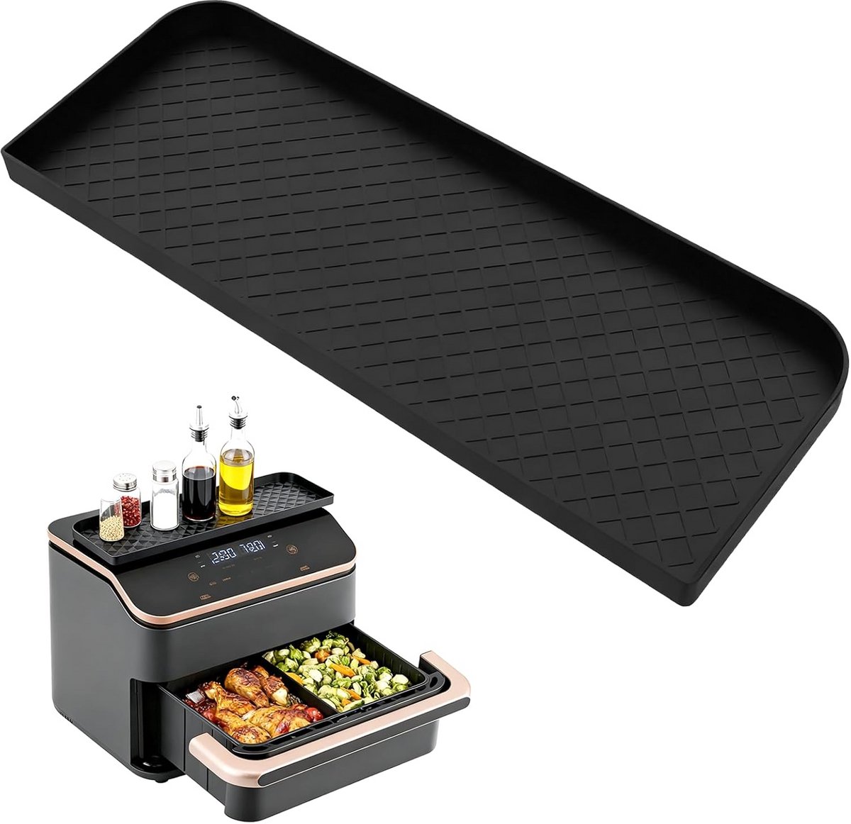 Multifunctioneel Siliconen Opbergrek voor Grote Heteluchtfriteuses 41x15cm