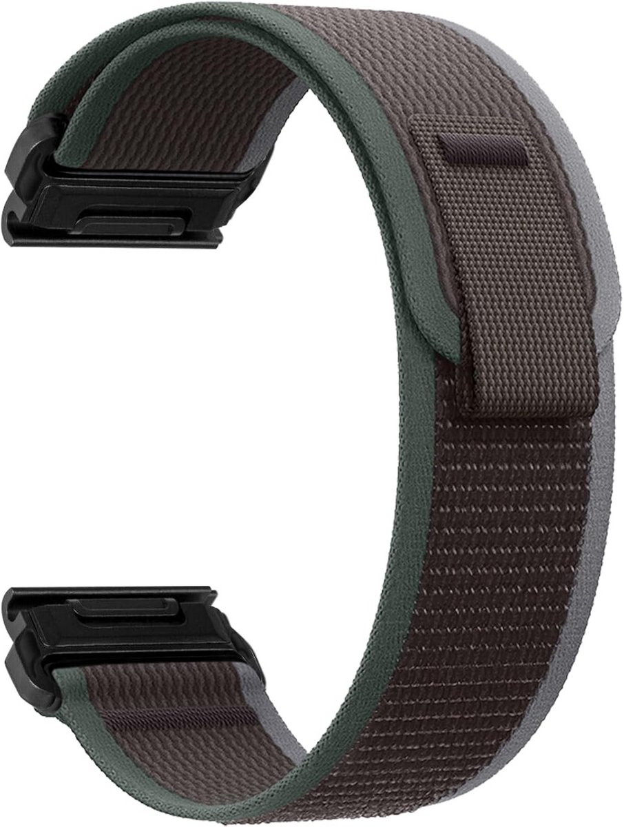Elastische Nylon QuickFit Horlogeband met Klittenband voor Diverse Sporthorloges