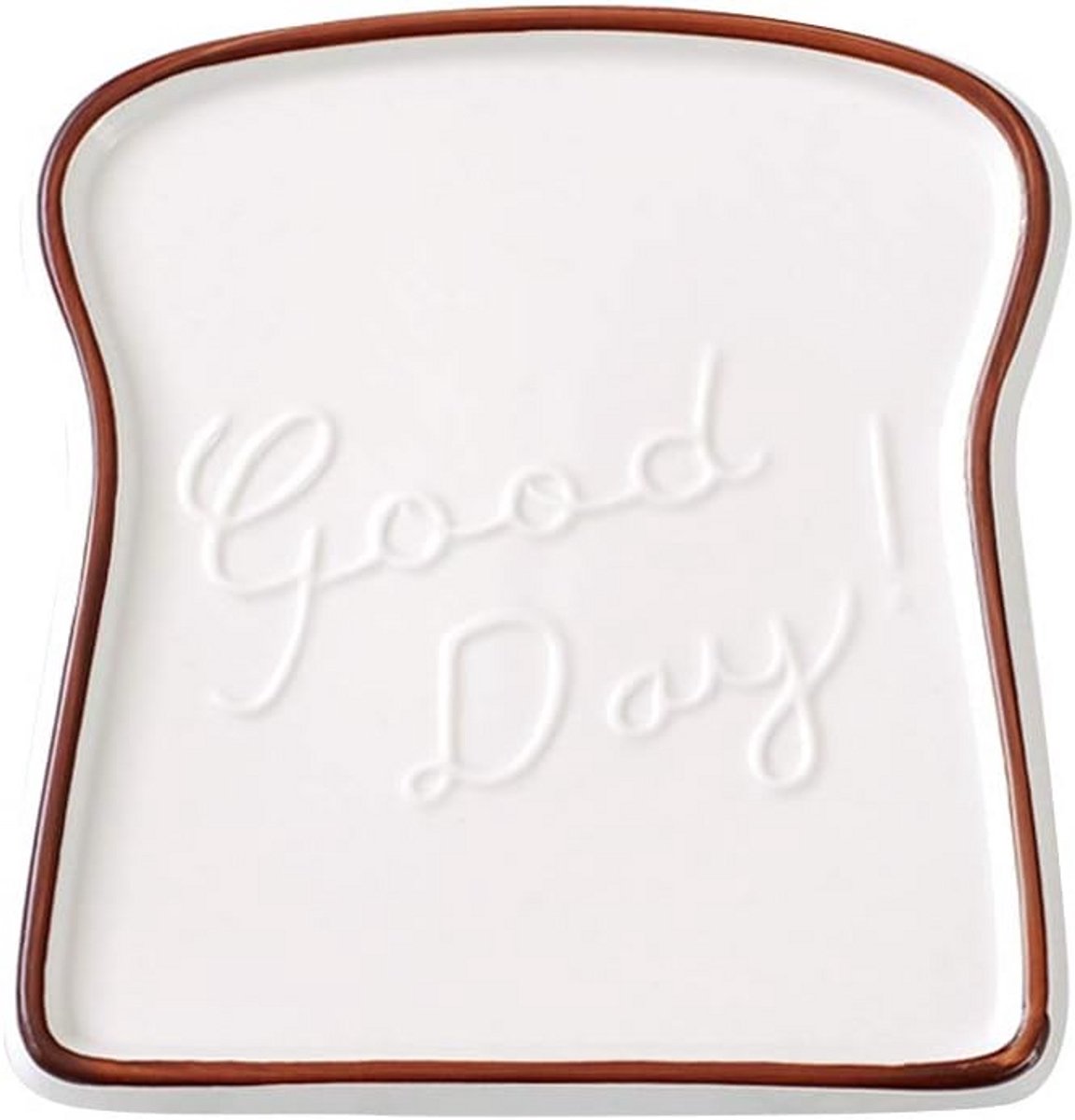 Keramische Toast Vorm Serveerschaal voor Ontbijt en Lunch