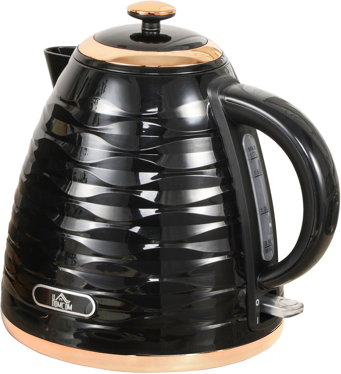 Homcom waterkoker-Kunststof-24,1L x 19,5B x 23,2H cm-Zwart