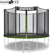 ZIPRO Jump Pro OUT - Trampoline - Ø312cm 10FT - Trampoline met veiligheidsnet - Voor kinderen - Inclusief Ladder - max. 150 kg - UV-bestendig