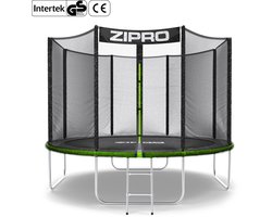 ZIPRO Jump Pro OUT - Trampoline - Ø312cm 10FT - Trampoline met veiligheidsnet - Voor kinderen - Inclusief Ladder - max. 150 kg - UV-bestendig