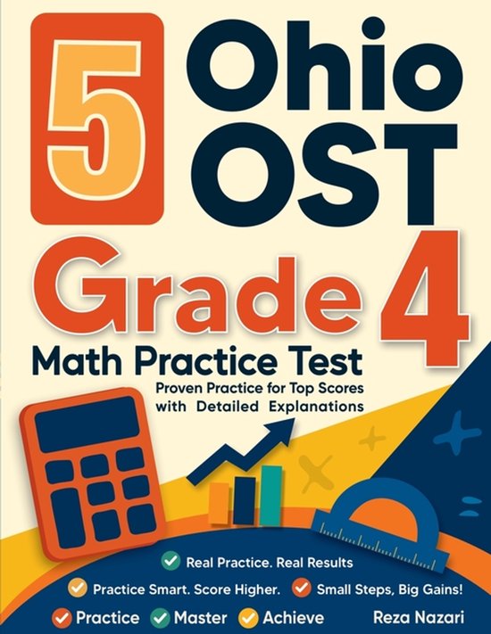 5 Ohio OST Grade 4 Math Practice Tests - cover