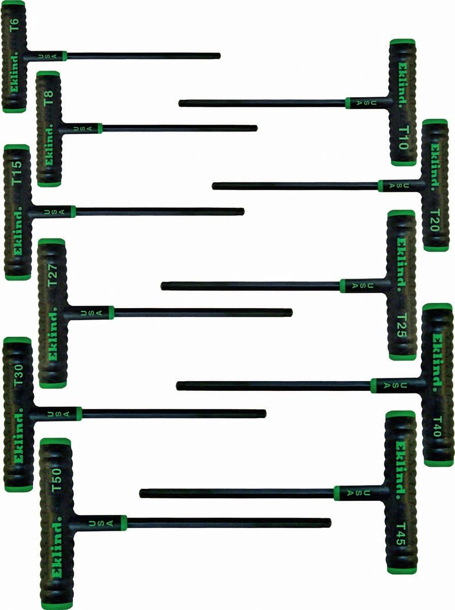 11-delige T-greep Torx Sleutelset met Opberghoes | 6" Lange Arm