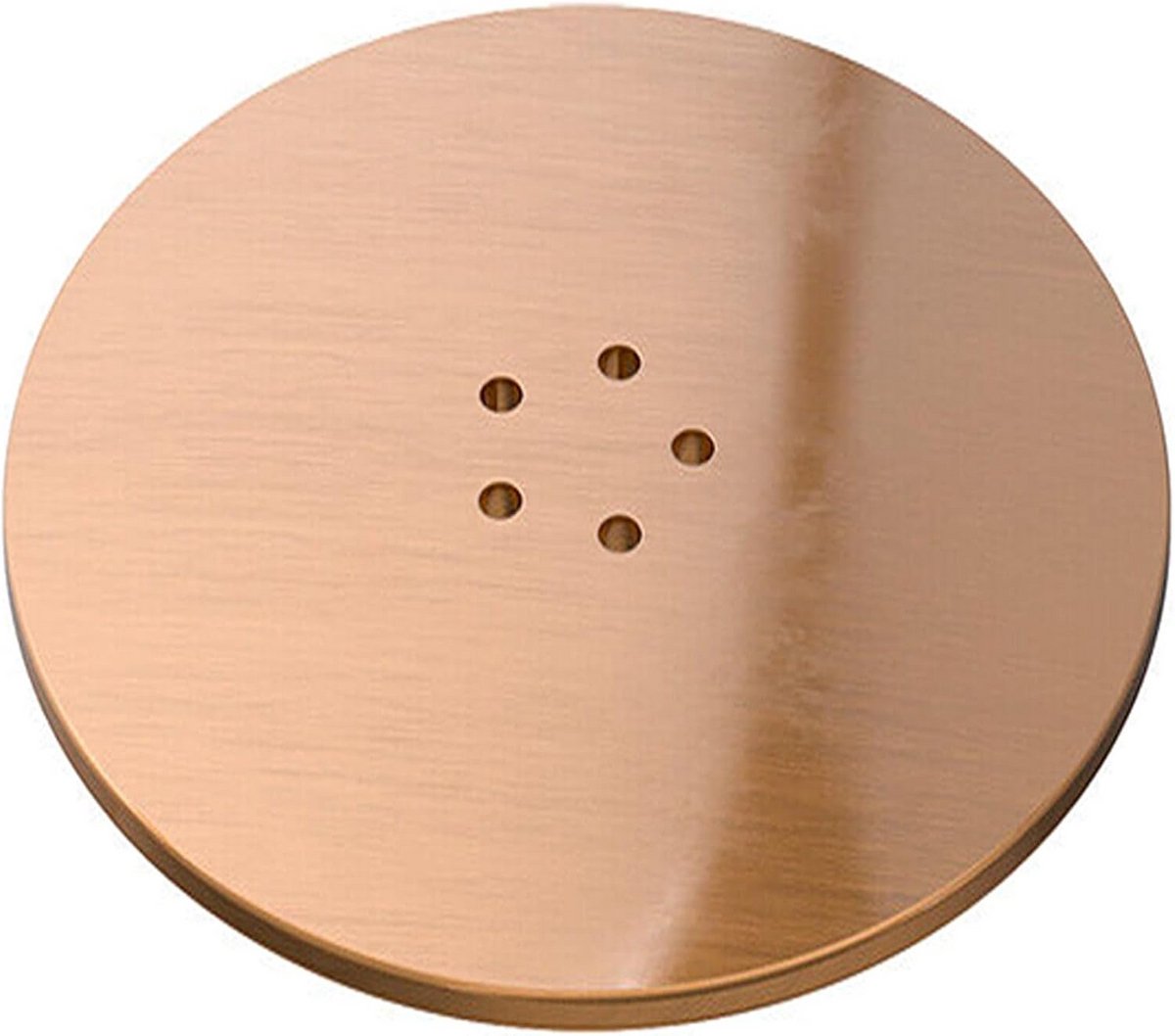 Luxe Afdekplaat Doucheput 110mm voor 90mm Afvoer – Geborsteld Koper Afwerking