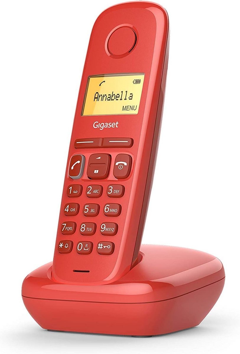 Draadloos DECT Telefoon Rood - Eenvoudig in Gebruik
