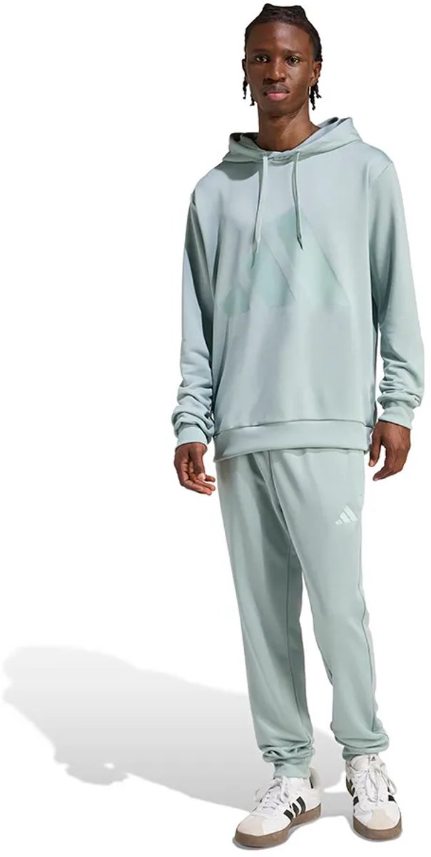 Adidas Sportswear Big Logo French Terry Trainingspak Regular Man Wonder Sage