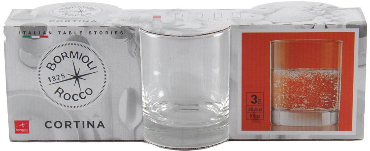 Bormioli Rocco Cortina Tumbler 25cl - 3 stuks