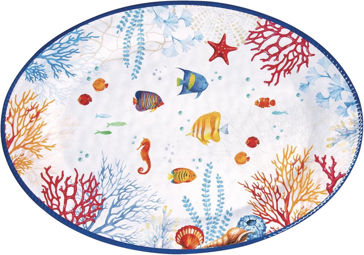 Ovaal serveerplateau melamine 52x35.5 cm voor buffet en diner