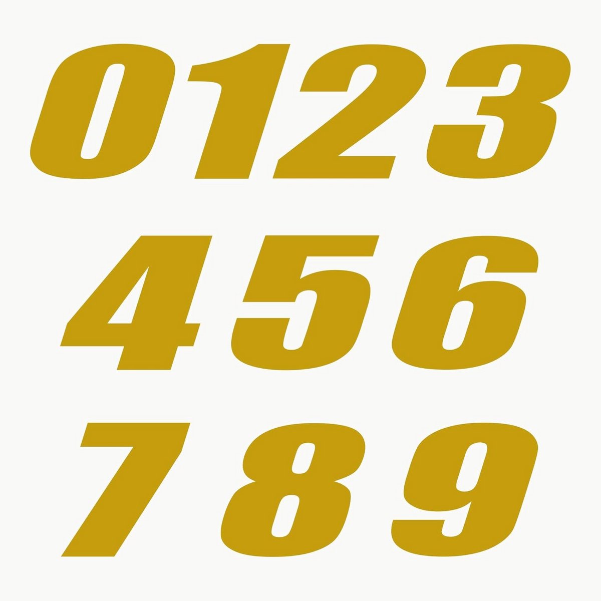 Set van 2 Weerbestendige Startnummer Stickers voor Motor, Quad en ATV