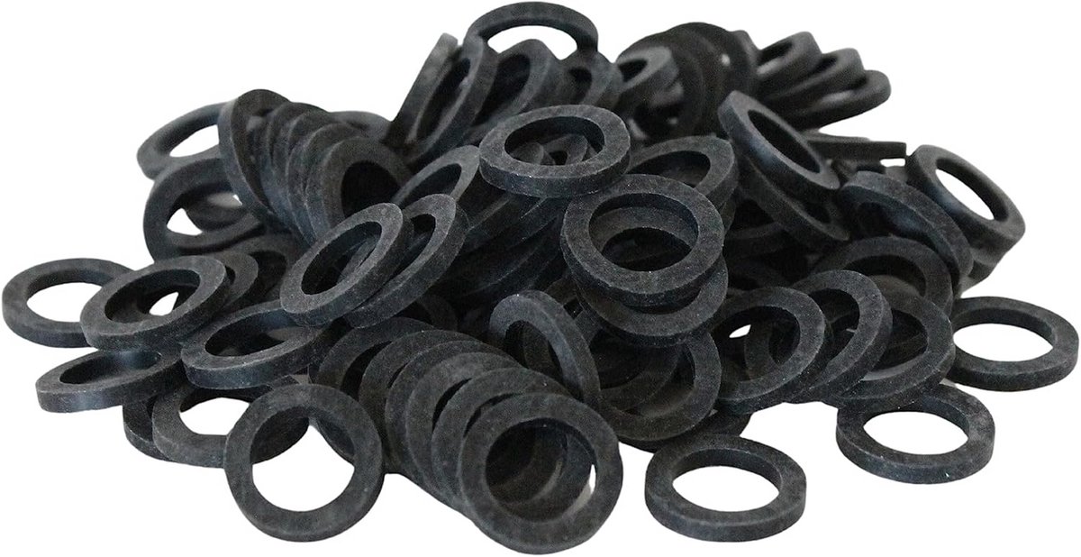 100x EPDM Rubberen Platte Pakkingen 1/2 Inch voor Waterleiding en Ventilatie
