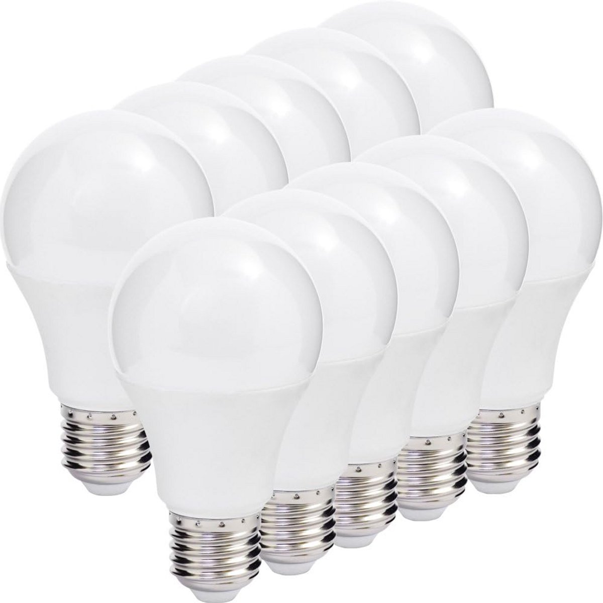 Set van 10 LED Peervormige Lampen E27 Warm Wit Licht 2700K 5,5W Vervangt 40W