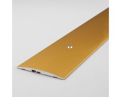 PROVISTON threshold | Anodized aluminium | Color gold | Width 60 mm | Height 4 mm | Length 1000 mm | Drilled | Transition profile height difference | 1 piece