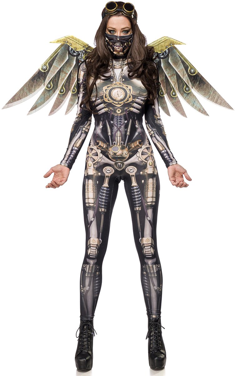 Mask Paradise - Clockpunk Aviator Kostuum - XL - Multicolours/Zwart