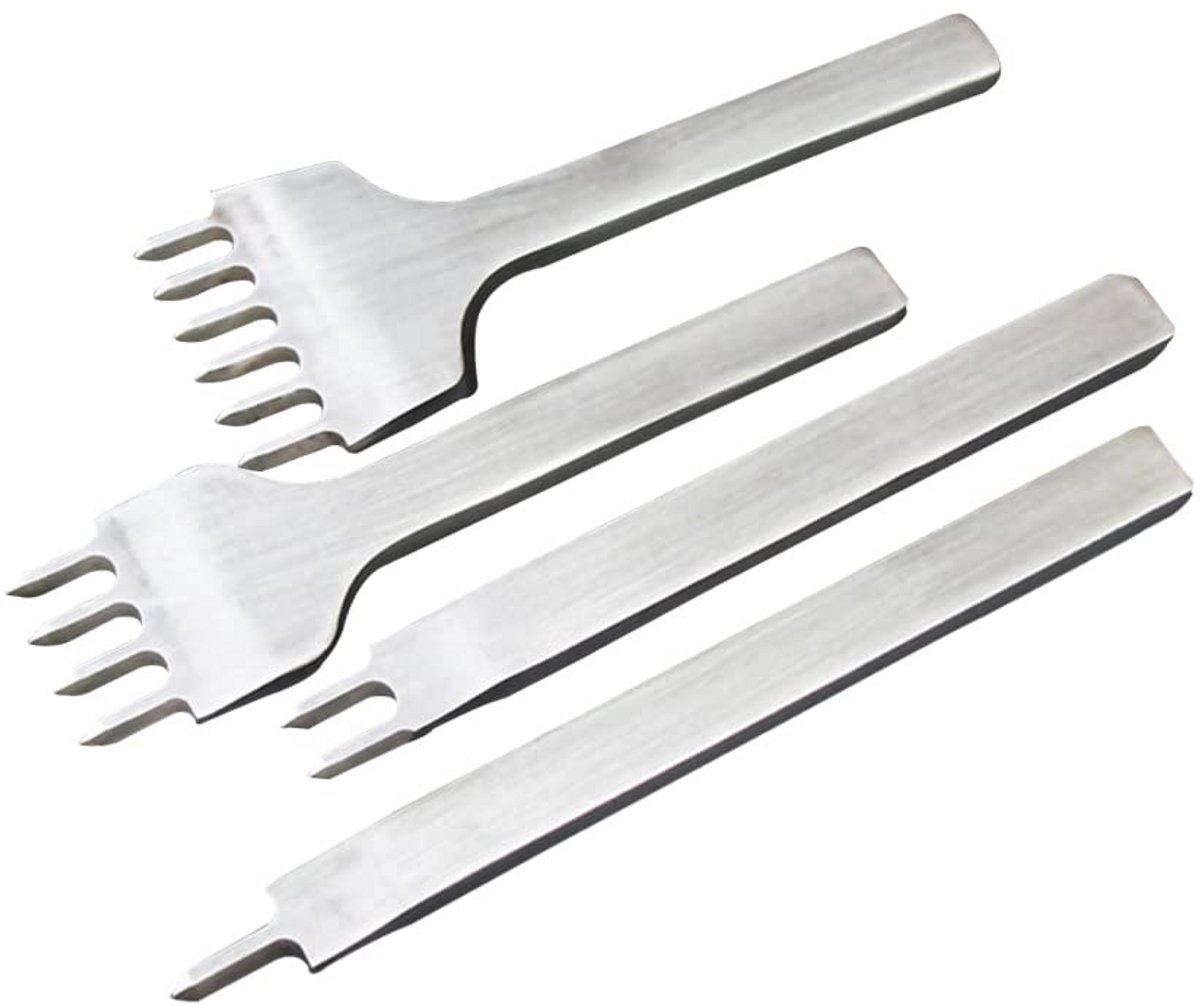 Leren Stansen Set voor Gaten en Stiksels - 1 t/m 6 Tanden