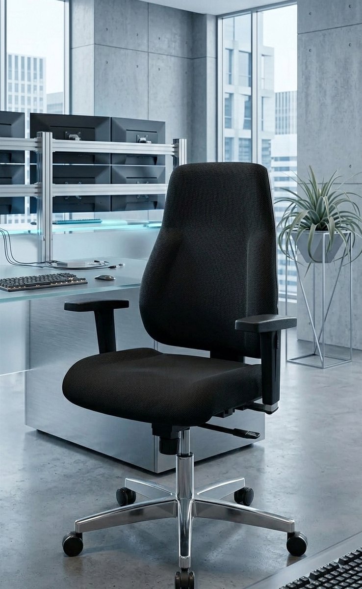 Ergonomische Premium Bureaustoel – Zwart – Orthopedische Rugsteun, Verstelbare Armleuningen, Professionele Kantoostoel voor Thuis en Zakelijk Gebruik,Casa Serena