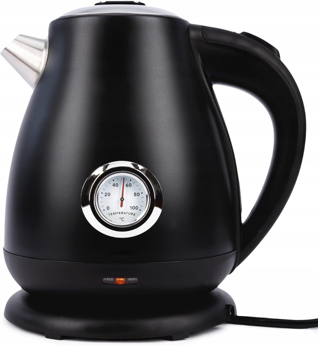 TopChoice® Retro Waterkoker - Reiswaterkoker - Mini Waterkoker - 2200W - Zwart