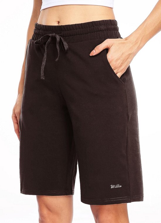 Lange Bermudashorts voor Dames, Katoen, Ideaal voor Yoga en Workout — afbeelding 4
