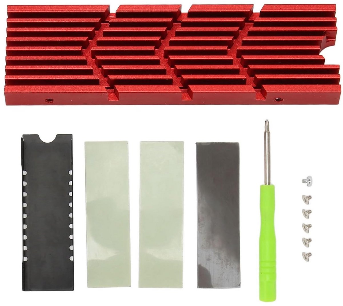 NVMe M.2 SSD Koellichaam voor 2280 PCIe Disks - Koperen Koeling met Thermische Pads