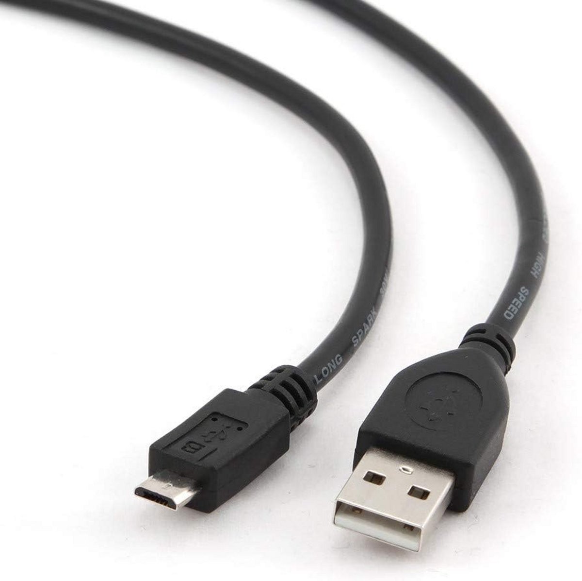 USB 2.0 A naar Micro-B Kabel - 1.8 Meter Zwart