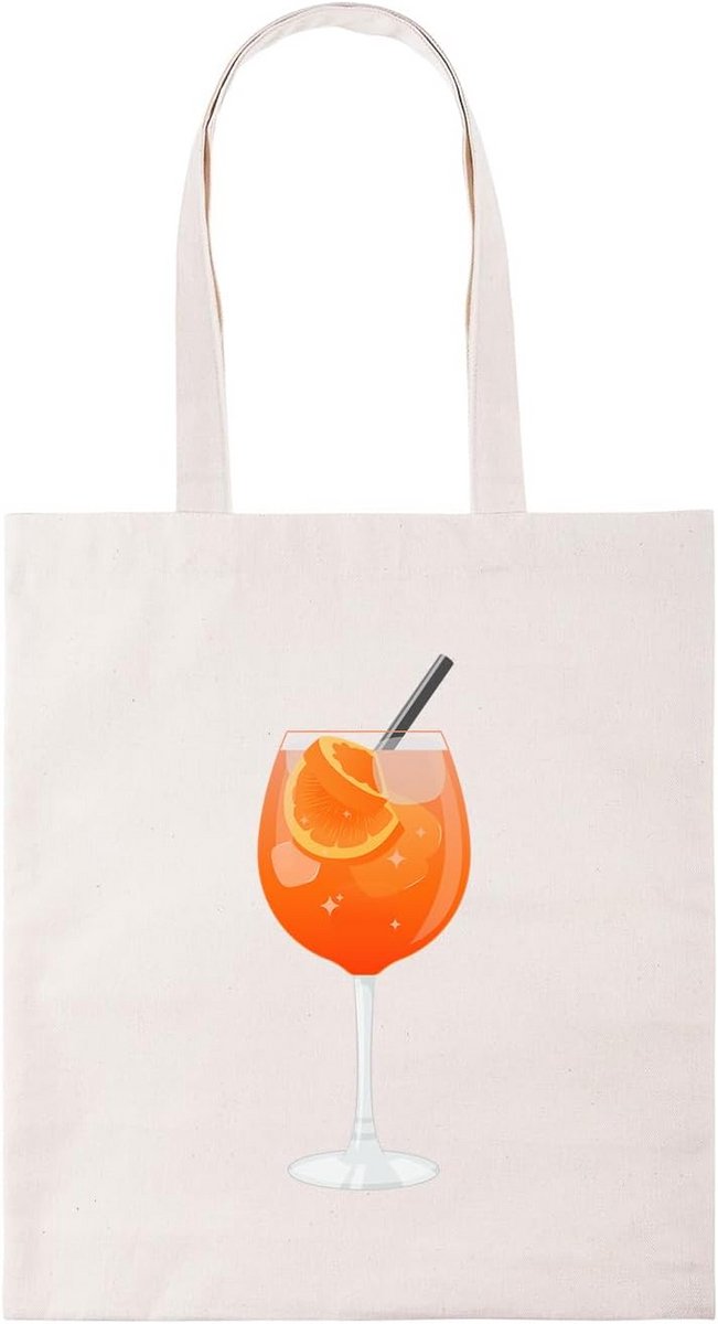 Grote Oranje Katoenen Shopper Tas - Strandtas en Vakantietas