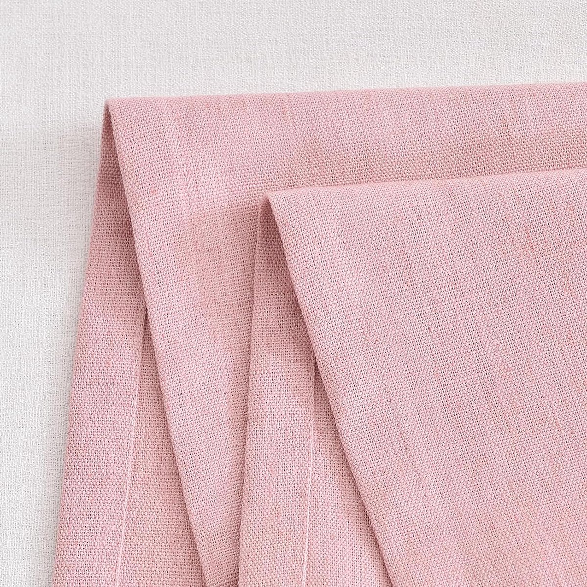 Linnenlook Tafelloper Roze 150 cm - Rustiek, Machinewasbaar voor Dineren en Feesten